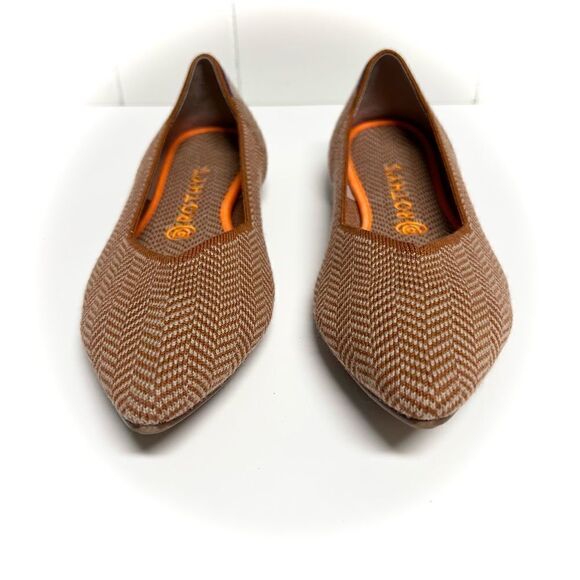 Rothy’s Retired Camel Herringbone The Point Flats Size 9.5 - Picture 3 of 12